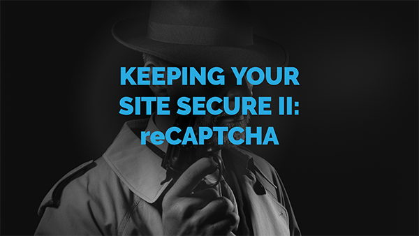 Keeping Your Site Secure II: reCAPTCHA